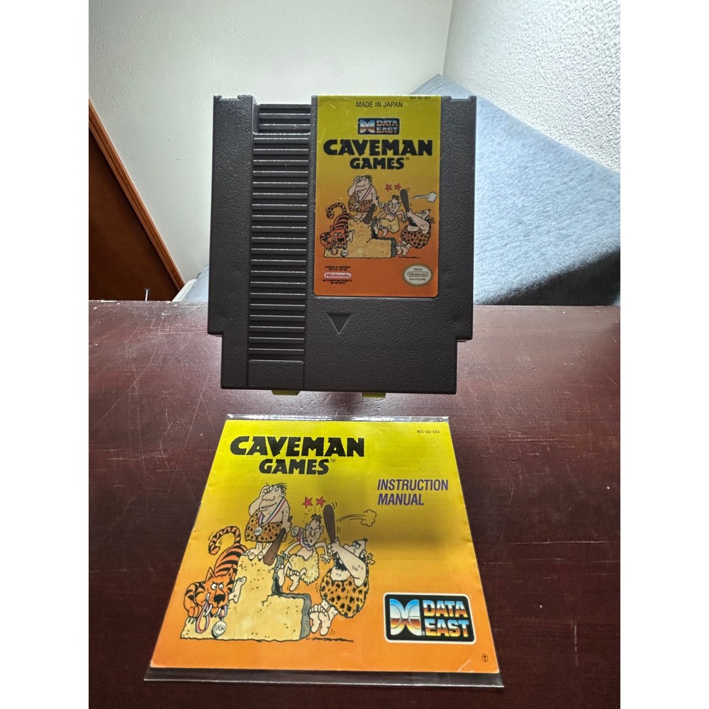 Caveman Games Nintendo NES Data East NES-UQ-USA With Manual and Dust Sleeve